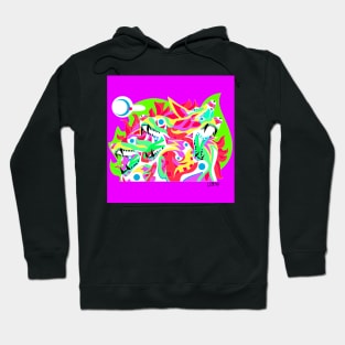 colors in werewolf art ecopop dogs of hell Hoodie